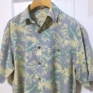 Island Republic SILK Hawaiian Short Sleeve Shirt L